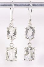 Zilveren oorbellen met bergkristal afbeelding 1
