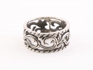 23197 Opengewerkte zilveren ring