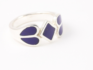 21901 Zilveren ring met lapis lazuli 