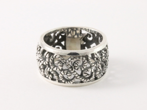 21932 Opengewerkte zilveren ring  