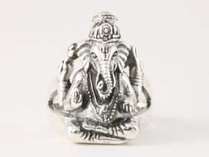 21940 Zware zilveren Ganesha ring  