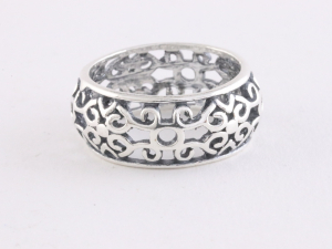 22412 Opengewerkte zilveren ring