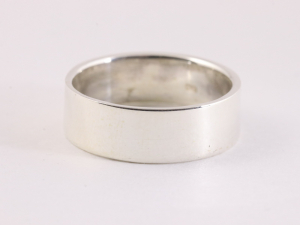 23403 Gladde zilveren ring - 7 mm.