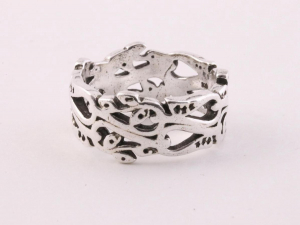 22460 Opengewerkte zilveren ring