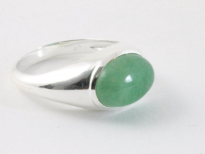 25331 Zilveren ring met jade