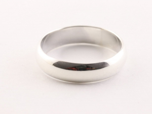 24299 Fijne gladde zilveren ring - 6 mm.