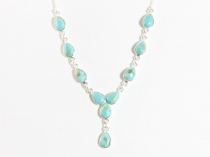 10652 Zilveren ketting met Mohave turkoois
