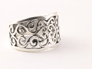 23994 Opengewerkte zilveren ring