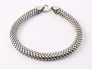 31317-17.5 Gevlochten zilveren armband - pols 17.5 cm
