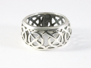 25708 Opengewerkte zilveren ring