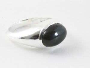 25333 Zilveren ring met onyx