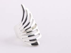 22077 Langwerpige opengewerkte zilveren ring