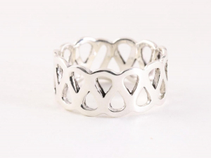 23307 Opengewerkte zilveren ring