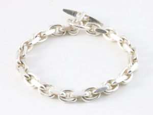 32525 Zware zilveren armband met anker schakels - lengte 20 cm