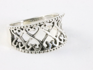 25599 Opengewerkte zilveren ring