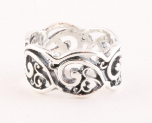 22628 Opengewerkte zilveren ring