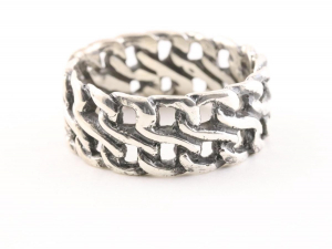 23625 Zware opengewerkte zilveren ring