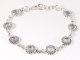 31869 Bewerkte zilveren armband met rozenkwarts