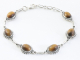 32411 Fijne bewerkte zilveren armband met tijgeroog