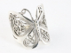 24917 Grote zilveren vlinder ring
