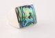 22037 Zilveren zegelring met abalone schelp