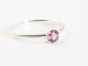 24593 Fijne hoogglans zilveren ring met rhodoliet