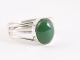 23439 Opengewerkte zilveren ring met jade