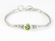 32646 Traditionele zilveren snake armband met peridoot