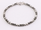 31386-19.5cm Fijn bewerkte zilveren schakelarmband met hartjes - lengte 19.5 cm