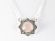 10623 Fijne bewerkte zilveren ketting met rozenkwarts