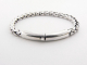 30417-19.5cm Gevlochten zilveren armband met kliksluiting - pols 19.5 cm