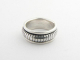 20974 Zilveren geluksring met verticale ribbel