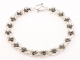 31693-19cm Fijn bewerkte zilveren schakelarmband - lengte 19 cm.
