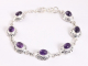 31989 Bewerkte zilveren armband met amethist