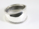 25206 Brede hoogglans zilveren ring met kabelpatronen