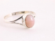 23606 Fijne zilveren ring met roze opaal