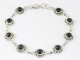 32471 Bewerkte zilveren armband met onyx