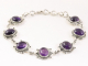 32191 Bewerkte zilveren armband met amethist