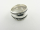 20464 Hoogglans zilveren ring met kabelpatroon
