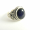 20523 Bewerkte zilveren ring met blauwe zonnesteen