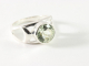21332 Opengewerkte zilveren ring met groene amethist  