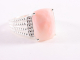 21370 Opengewerkte zilveren ring met roze opaal