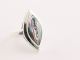 21611 Hoogglans zilveren ring met abalone schelp