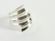 21759 Spiraalvormige zilveren ring  