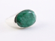 22151 Zilveren ring met smaragd