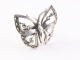 22574 Opengewerkte zilveren vlinder ring met marcasiet