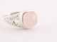 22664 Fijne opengewerkte zilveren ring met rozenkwarts