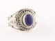 22734 Bewerkte zilveren ring met lapis lazuli