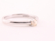 23116 Fijne hoogglans zilveren ring met zoetwater parel