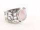 23202 Opengewerkte zilveren ring met rozenkwarts